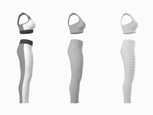 Woman Sportswear 06 Base Mesh Design Kit 3D 모델