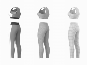 Woman Sportswear 06 Base Mesh Design Kit 3D 모델