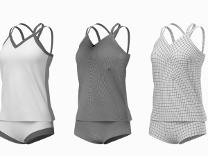 Woman Sportswear 07 Base Mesh Design Kit 3D Модель