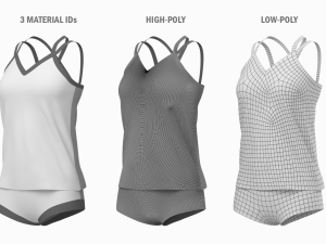 Woman Sportswear 07 Base Mesh Design Kit 3D Модель