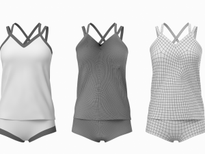 Woman Sportswear 07 Base Mesh Design Kit 3D Модель
