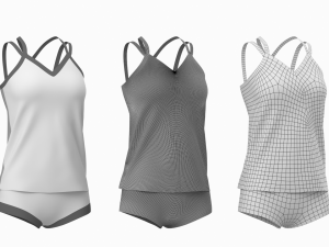 Woman Sportswear 07 Base Mesh Design Kit 3D Модель