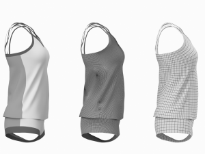 Woman Sportswear 07 Base Mesh Design Kit 3D Модель