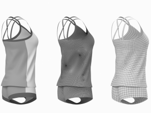Woman Sportswear 07 Base Mesh Design Kit 3D Модель