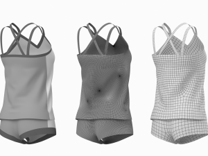 Woman Sportswear 07 Base Mesh Design Kit 3D Модель