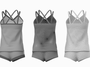 Woman Sportswear 07 Base Mesh Design Kit 3D Модель