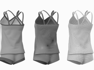 Woman Sportswear 07 Base Mesh Design Kit 3D Модель