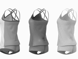 Woman Sportswear 07 Base Mesh Design Kit 3D Модель