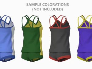 Kit de dise&ntilde;o de malla base para mujer Sportswear 07 Modelo 3D