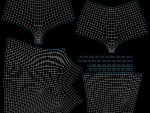 Kit de dise&ntilde;o de malla base para mujer Sportswear 07 Modelo 3D