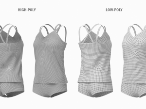 Woman Sportswear 07 Base Mesh Design Kit 3D Модель