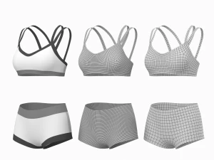 Woman Sportswear 08 Base Mesh Design Kit 3D Model