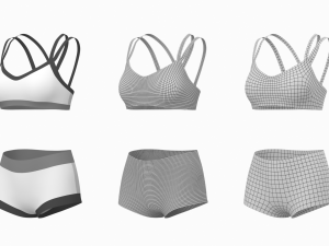 Woman Sportswear 08 Base Mesh Design Kit Modèle 3D