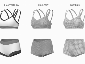 Woman Sportswear 08 Base Mesh Design Kit Modèle 3D