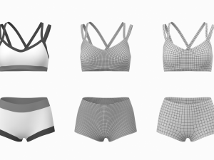 Woman Sportswear 08 Base Mesh Design Kit Modèle 3D
