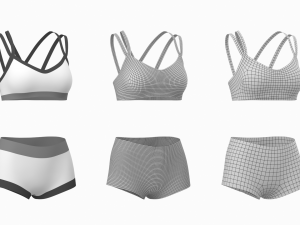 Woman Sportswear 08 Base Mesh Design Kit Modèle 3D