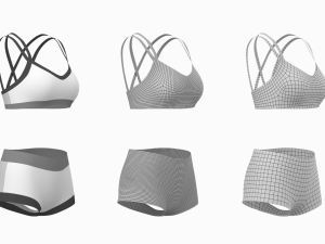 Woman Sportswear 08 Base Mesh Design Kit Modèle 3D