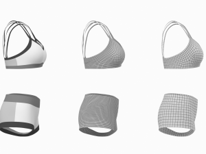 Woman Sportswear 08 Base Mesh Design Kit Modèle 3D