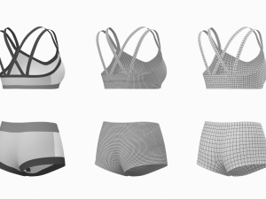Woman Sportswear 08 Base Mesh Design Kit Modèle 3D