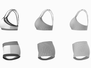 Woman Sportswear 08 Base Mesh Design Kit Modèle 3D
