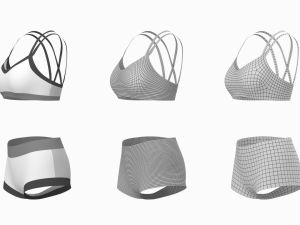 Woman Sportswear 08 Base Mesh Design Kit Modèle 3D