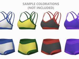 Woman Sportswear 08 Base Mesh Design Kit Modèle 3D