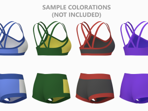 Woman Sportswear 08 Base Mesh Design Kit Modèle 3D