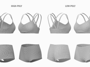Woman Sportswear 08 Base Mesh Design Kit Modèle 3D