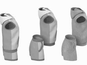 Damen-Sportbekleidung 09 High Poly Base Mesh 3D Modell