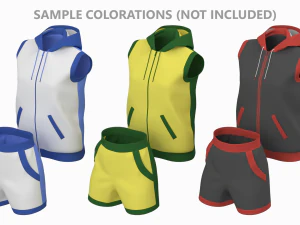 Damen-Sportbekleidung 09 High Poly Base Mesh 3D Modell