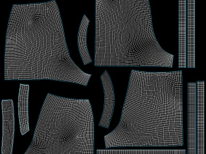 Damen-Sportbekleidung 09 High Poly Base Mesh 3D Modell