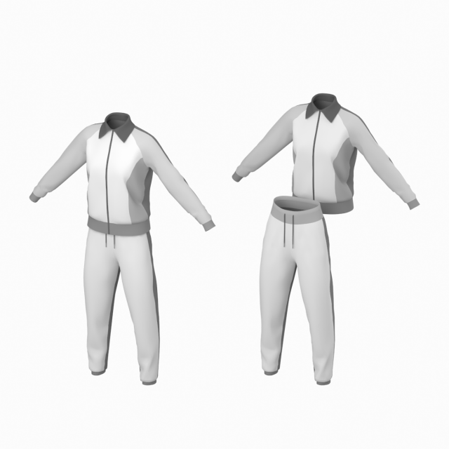 Woman Sportswear 10 Low Poly Base Mesh 3D Model .c4d .max .obj .3ds .fbx .stl .blend 