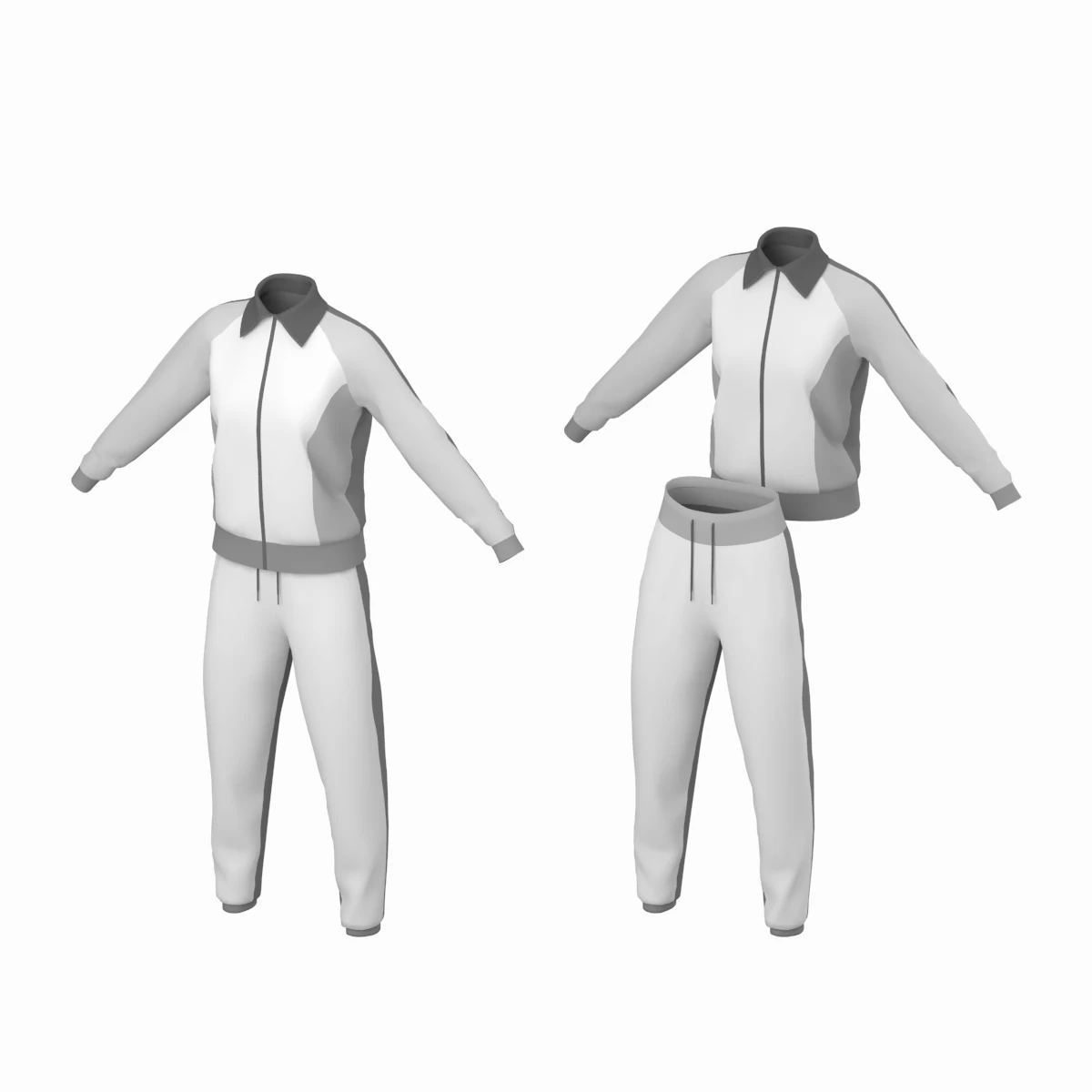 Mulher Sportswear 10 Low Poly Base Mesh Modelo 3D .c4d .max .obj .3ds .fbx .stl .blend 