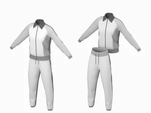 Woman Sportswear 10 Low Poly Base Mesh 3D Model