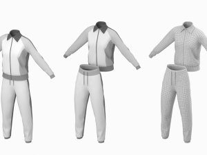 Woman Sportswear 10 Low Poly Base Mesh 3D Model