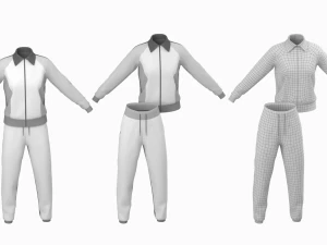 Mulher Sportswear 10 Low Poly Base Mesh Modelo 3D