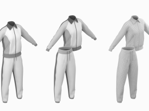 Woman Sportswear 10 Low Poly Base Mesh 3D Model