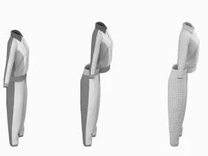 Mulher Sportswear 10 Low Poly Base Mesh Modelo 3D
