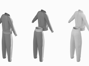 Woman Sportswear 10 Low Poly Base Mesh 3D Model