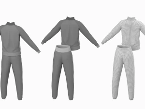 Mulher Sportswear 10 Low Poly Base Mesh Modelo 3D