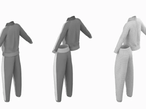 Mulher Sportswear 10 Low Poly Base Mesh Modelo 3D