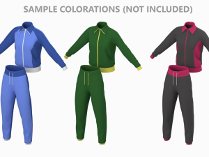 Woman Sportswear 10 Low Poly Base Mesh 3D Model