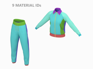 Woman Sportswear 10 Low Poly Base Mesh 3D Model