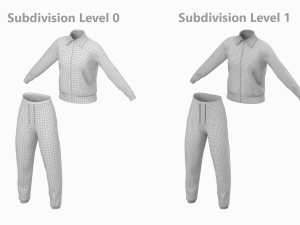 Woman Sportswear 10 Low Poly Base Mesh 3D Model