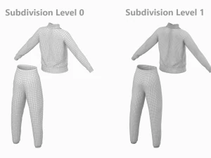 Mulher Sportswear 10 Low Poly Base Mesh Modelo 3D
