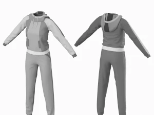 Woman Sportswear 12 High Poly Base Mesh 3D Model