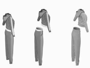 Woman Sportswear 12 High Poly Base Mesh Model 3D