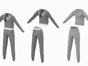 Woman Sportswear 12 High Poly Base Mesh Model 3D