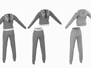 Woman Sportswear 12 High Poly Base Mesh Model 3D