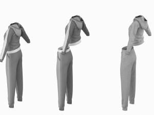 Woman Sportswear 12 High Poly Base Mesh Model 3D